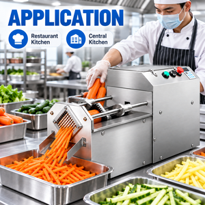 Coupe-lanières automatique pour légumes et fruits, machine à découper en lanières en acier inoxydable pour la restauration commerciale - Product Image 6