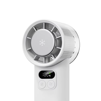 Ventilateur de poche pliable 5 vitesses rechargeable par USB, batterie 4000 mAh, emballage en boîte couleur - Portable pour voiture, extérieur, voyage et bureau