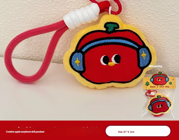 Pendentif poupée écouteur pomme créatif