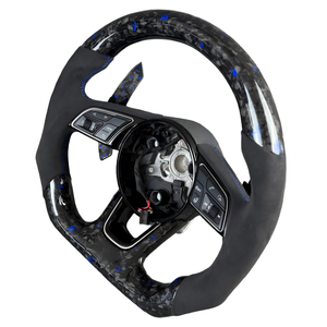 Volant de voiture en fibre de carbone forgée pour <span class=keywords><strong>Audi</strong></span> A4 A4L B7 A6L C6 A3 8P Sportback <span class=keywords><strong>TT</strong></span> 8N <span class=keywords><strong>MK1</strong></span> Rs7 Rs5 S3 B9 A7 8v S4 B9 B8 S5 Rs6 - Product Image 3