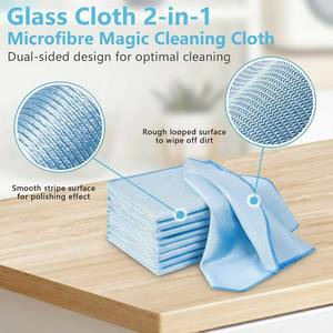 Chiffon de polissage pour verre, chiffon de nettoyage miracle sans traces, chiffons de nettoyage en <span class=keywords><strong>microfibre</strong></span> sans peluches pour la cuisine, la vaisselle, les miroirs, nettoyage facile - Product Image 4