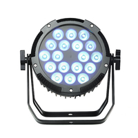 Projecteur LED PAR étanche LEAHUA 18*10W RGBW, contrôlé par DMX512, lumière plate pour DJ, mariage, fête, hôtel, éclairage de scène