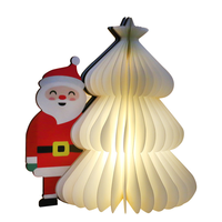 Vente en gros usine : Petit arbre de Noël de chevet créatif et minimaliste en papier origami, sculpture en papier, pour une ambiance festive, cadeau de nuit