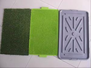 Çevre dostu taşınabilir yapay çim köpek lazımlık plastik Pet yavru eğitim Pet çiş pedleri çim yüzey ev eğitim tuvalet paspası - Product Image 6