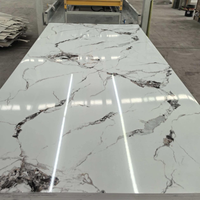 Feuille de PVC multi-usages effet marbre UV pour panneau mural, décoration de meubles