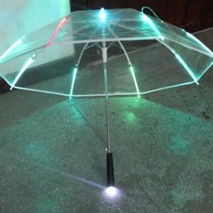 Paraguas Recto LED Transparente POE/PVC con Luz Intermitente para Lluvia, Regalos Empresariales, Control Manual, Resistente al Viento - Product Image 3