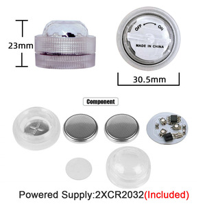 Mini led chìm Đèn hồ bơi không thấm nước nến từ xa pin RGB màu thay đổi bình Nhà Bên bàn đám cưới lặn ánh sáng - Product Image 5