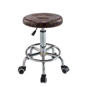 Chiều Cao Thấp Trọng Lượng Nhẹ Kích Thước Nhỏ Có Thể Điều Chỉnh Cắt Tóc Ghế Kim Loại Bền Đồ Nội Thất Cho Salon Tóc Xoay Thanh Phân - Product Image 5