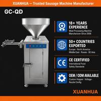 Machine à saucisses pneumatique quantitative en acier inoxydable XUANHUA GC-QD 500 kg/h avec connecteur automatique pour viande, porc et salami (usage commercial)