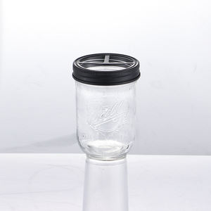 Gros Désinfectant pour les mains Pompe Couvercle En Verre Mason Jar avec Noir Distributeur de Savon Salle De Bains Accessoires - Product Image 4