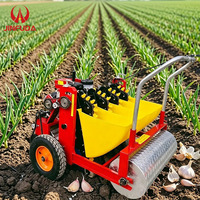 Planteuse d'ail à 4 rangs, autopropulsée à essence, semoir d'ail haute efficacité, machine à planter l'ail