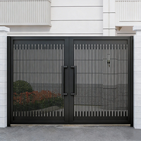 Portails automatiques à battants modernes, portails d'entrée principaux en aluminium simple, clôtures, treillis et portails