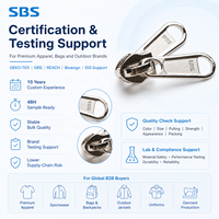SBS original # 5 # 8 # 10 tirettes de fermeture éclair en alliage de zinc sans verrouillage pour tentes, sacs et sacs à dos – Vente directe usine, personnalisables