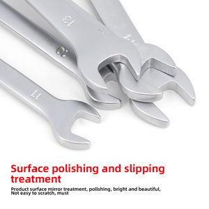 OEM Matte Finish 6PCS CR-V <b>Ratchet</b> Combination Wrench Tool <b>Set</b> Flex-head Metric <b>Spanner</b> <b>Set</b> - Product Image 4