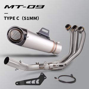 Para XSR 900 FZ09 MT MT09 MT-<span class=keywords><strong>09</strong></span> XSR900 2015-2020 Sistema completo enlace frontal motocicleta tubo de Escape 51mm Escape <span class=keywords><strong>Moto</strong></span> - Product Image 3