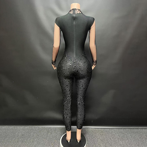 Tenue d'<span class=keywords><strong>anniversaire</strong></span> vêtements de luxe pour femmes <span class=keywords><strong>combinaison</strong></span> de fête élégante avec pierre barboteuse de luxe <span class=keywords><strong>combinaison</strong></span> en maille pour femmes - Product Image 6