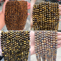 JD GEMS Vente en gros de perles naturelles en œil de tigre de haute qualité, perles rondes facettées de forme libre pour la fabrication de bijoux DIY