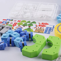 Train magnétique à attraction magnétique, train à grande vitesse, cube, blocs de construction pour enfants, voie magnétique, 182 pièces