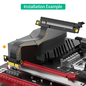 Cable de Extensión Flexible de Alta Velocidad PCI-e 3.0 1X a 16X, Compatible con Chasis 1U 2U, en Stock, Extensión PCI-e PCI 3.0 1X a 16X - Product Image 4