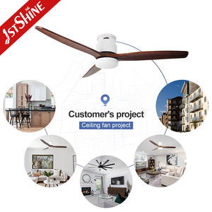 Ventilador de techo Led con Motor de CC montado al ras, ahorro de espacio, ventilador de techo de viento ajustable inteligente con luz LED, 1 unidad - Product Image 5