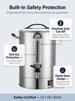 Chauffe-eau électrique professionnel en acier inoxydable 25L avec support personnalisé pour chaînes de restaurants et hôtels