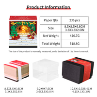 Bloc-notes créatif avec sculpture 3D en papier sur le thème de Noël 2027, avec lumière LED, pour cadeaux de Noël