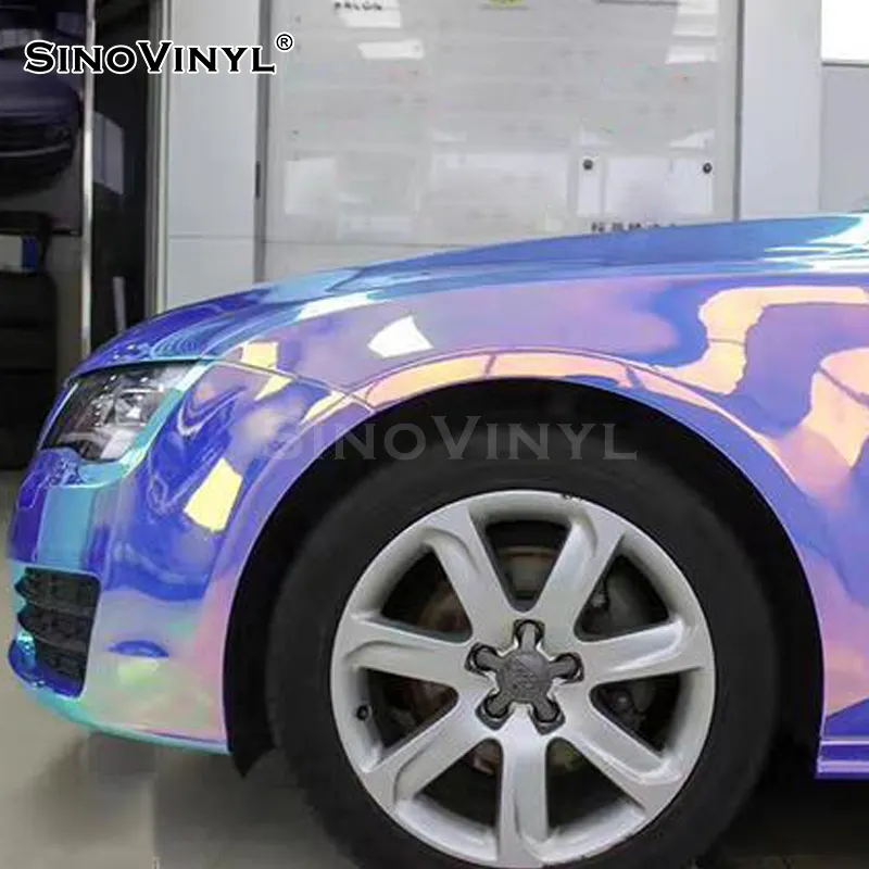 SINOVINYL Attractive Car Wrap Sticker Film Mysterious Chrome Rainbow Auto Vinyl Cover Full Body Adhesive Sticker
