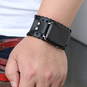 สายนาฬิกาหนัง Qinuo สำหรับ Apple Watch ดีไซน์แบบ Scrunchie สายหนังแท้ สไตล์ลำลอง คอลเลคชั่นฤดูใบไม้ผลิ 2024 - Product Image 4