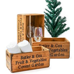 Decorative Caselle Contenitore Contenitore in <span class=keywords><strong>Legno</strong></span> <span class=keywords><strong>rustico</strong></span> Casse di nidificazione con manici di <span class=keywords><strong>legno</strong></span> scatole <span class=keywords><strong>rustico</strong></span> casale - Product Image 2