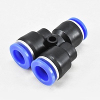 Raccord en plastique en forme de Y série PY 4mm 6mm 8mm 10mm 12mm 14mm 16mm, raccord réducteur en Y en plastique