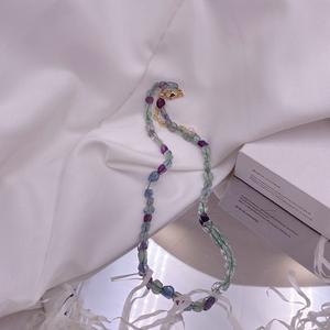 Irrégularité Pierre Précieuse Pierre Naturelle Guérison Perles <span class=keywords><strong>De</strong></span> Cristal En Acier Inoxydable 18k Plaqué Or Collier Ras Du <span class=keywords><strong>Cou</strong></span> Bijoux Pour Femmes - Product Image 4