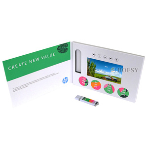 Carte cadeau d'entreprise personnalisée avec écran LCD couleur CMYK, lecteur vidéo, écran <span class=keywords><strong>7</strong></span> pouces, vidéo numérique sur papier - Product Image 4