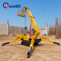 Grue araignée de 3 tonnes à double alimentation hydraulique pour l'entretien des entrepôts et l'installation de murs rideaux en verre