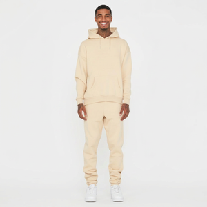 Hot Selling Plain Sweatsuit Tracksuit Custom Two Piece Hoodie Sweatpants Tracksuit 2 Pcs <b>Set</b> for Men - Product Image 1