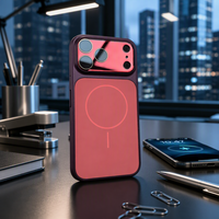Coque de téléphone magnétique antichoc pour iPhone 17 18, en TPU+PC, avec dos en PC à paillettes fluide et protection d'objectif en acrylique, dotée de 2000 aimants