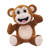 Jouet de singe en peluche électronique interactif mignon avec jouet éducatif de chant et de balançoire pour enfants à grande bouche