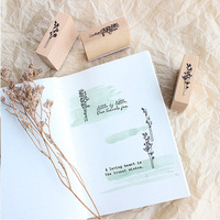 Timbres à personnaliser avec manche en bois, jouet tendance en caoutchouc, 1 pièce