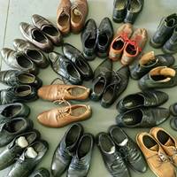 S06 Chaussures en cuir d'occasion pour hommes de haute qualité, tailles et styles variés, vente en gros de chaussures de seconde main