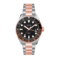 Reloj de Pulsera Chino al por Mayor, de Acero, Automático, Mecánico, para Hombre, Marcas de Lujo, con Bisel de Cerámica, GMT, para Mujer