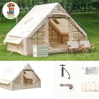 Tente familiale gonflable Green Ear Monkey grande taille pour le camping en extérieur, imperméable, en toile Oxford et coton, pour le glamping, portable