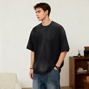 เสื้อเชิ้ต TKAN617D รุ่นสั่งทำพิเศษสำหรับผู้ชาย ทรงโอเวอร์ไซส์ ผ้าฝ้าย 100% เนื้อหนา สไตล์สตรีทแวร์ วินเทจ หรูหรา ทรงไหล่ตก แบบเรียบง่าย สีซีด - Product Image 2