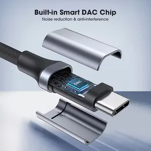 USB C на 3,5 мм аудио адаптер Type-C наушники AUX Jack Dongle HiFi DAC кабель Шнур микрофон наушники аксессуары для телефона