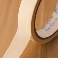Ruban de papier crêpe à usage général de 48mm, adhésif en caoutchouc blanc simple face, résistant à la chaleur, sans résidu de déchirure, pour