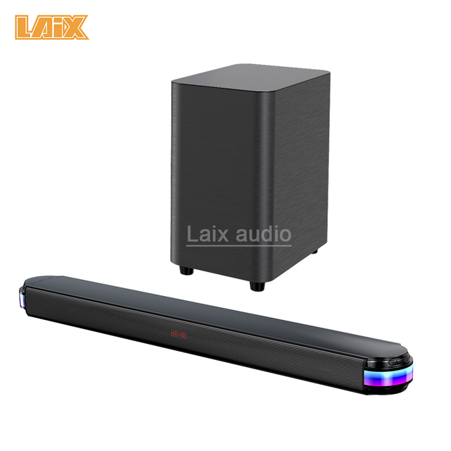 OEM 2.0CH 100Watt LED for Bluetooth Soundbar with Remote Wireless Home Theater PC Computer Speaker From Factory USB-BT