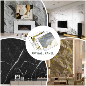 Vente directe d'usine Panneau mural UV Panneau mural en PVC <span class=keywords><strong>3D</strong></span> haute brillance Panneaux muraux et panneaux résistants à l'usure faciles à assembler - Product Image 5