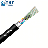 Câble optique extérieur THT GYFTA à brins superposés non blindé avec renfort FRP et gaine APL PE