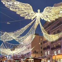 Lampadaires en forme d'ailes d'ange en fer forgé IP65, tension universelle 111-240V, pour aménagement paysager extérieur, usage piétonnier, centres commerciaux