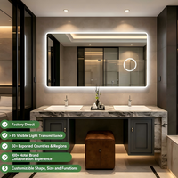 Espejo Inteligente de Alta Calidad, Antivaho, Impermeable, Retroiluminado y Antioxidante para Baños de Villas de Lujo