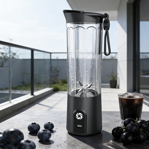 Blender puissant, broyeur de glace, 6 lames, sans BPA, mini presse-agrumes sans fil, portable, mode turbo, fabricant de smoothies, 550 ml, 2000 mAh - Product Image 5