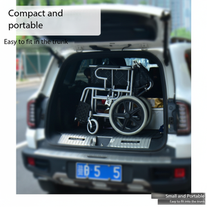 Ruedas portátiles de aluminio ligeras para pacientes mayores, silla de ducha para discapacitados, inodoro para baño, silla de ruedas - Product Image 1